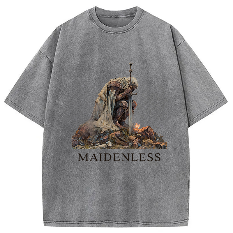 Modecanvas Maidenless Vintage Washed T-Shirt-modecanvas
