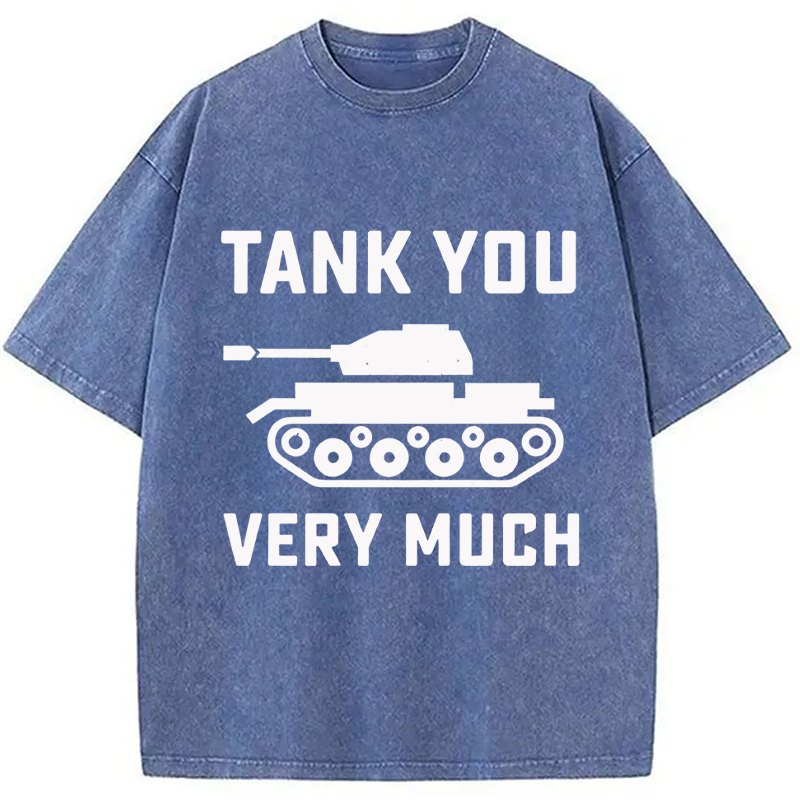 Modecanvas Tank You Very Much DTG Printing Washed T-Shirt