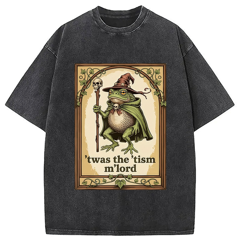 Modecanvas Frog with a Sword Washed T-Shirt