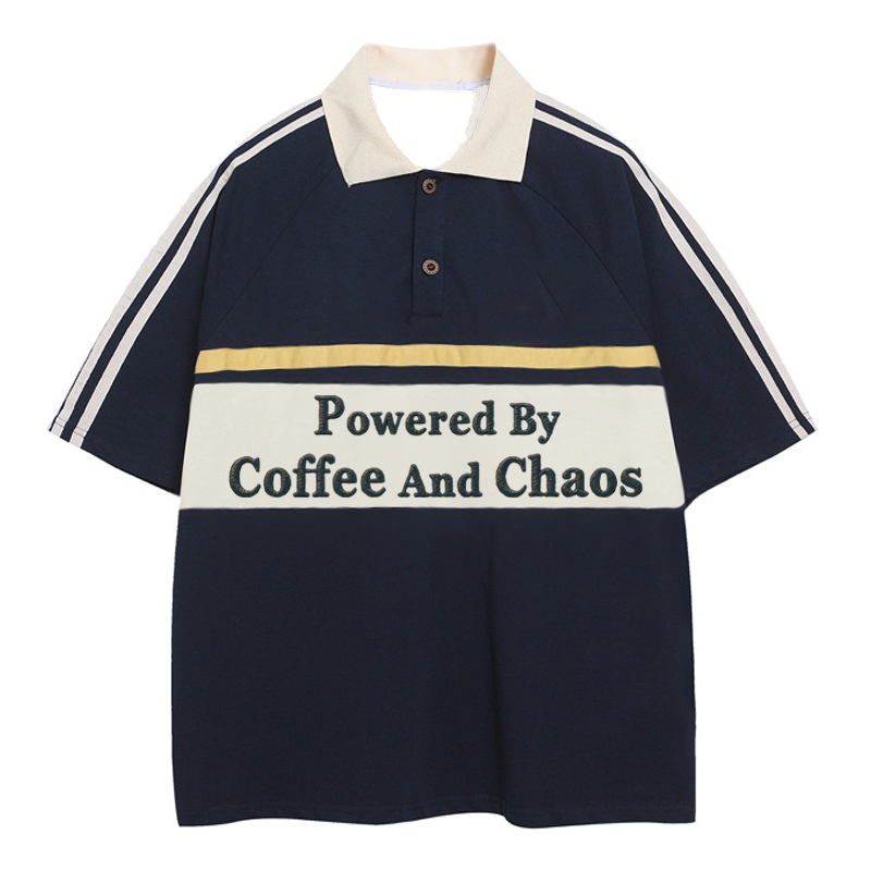 Modecanvas Energy Source Polo Embroidered T-Shirt