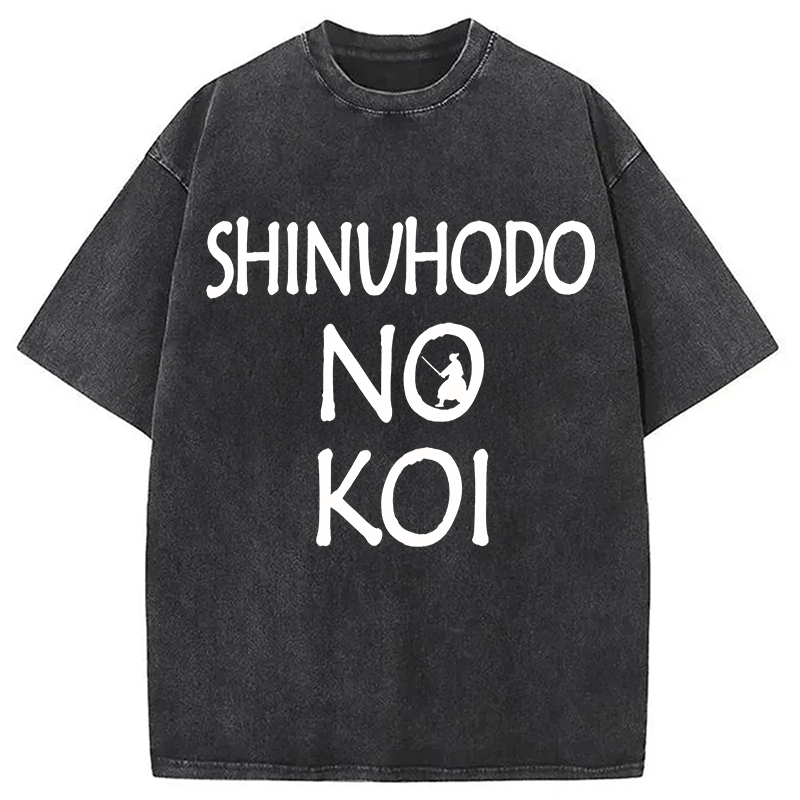 Modecanvas No Koi DTG Printing Washed T-Shirt