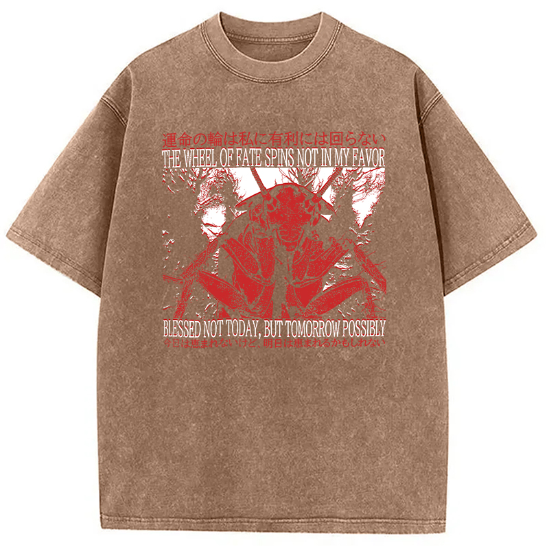Modecanvas The Wheel Of Fate Cockroach Washed T-Shirt