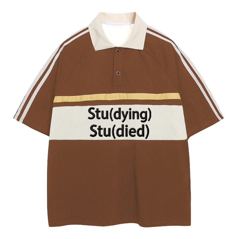 Modecanvas Study? Student? Polo Embroidered T-Shirt