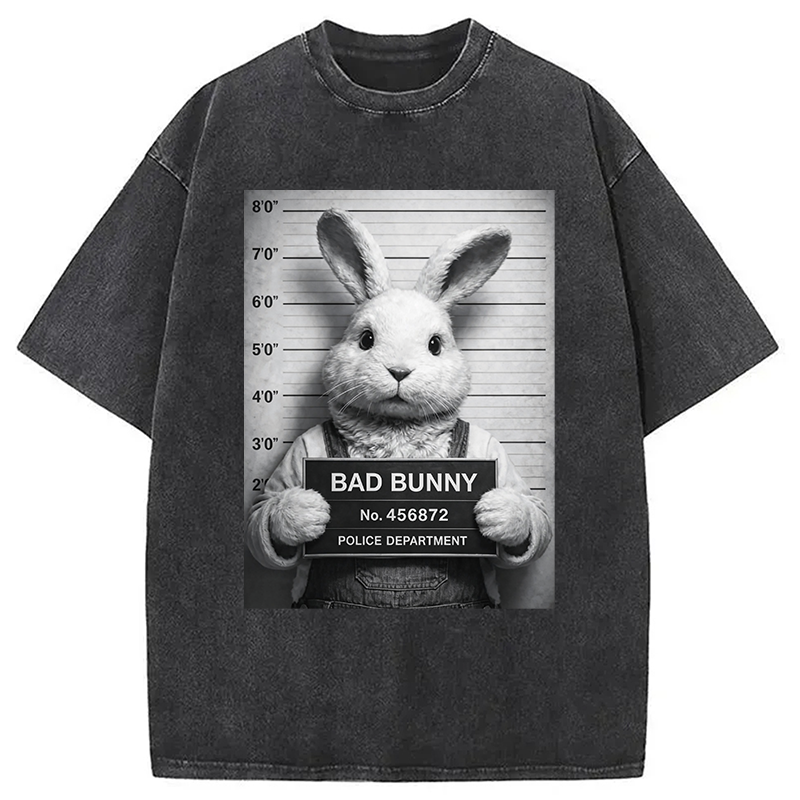 Modecanvas Bad Bunny DTG Printing Washed T-Shirt