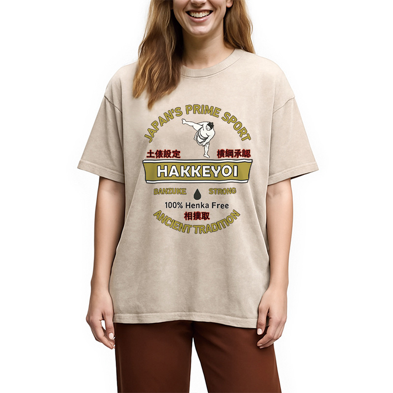 Modecanvas Sumo Japanese Vintage Washed T-Shirt