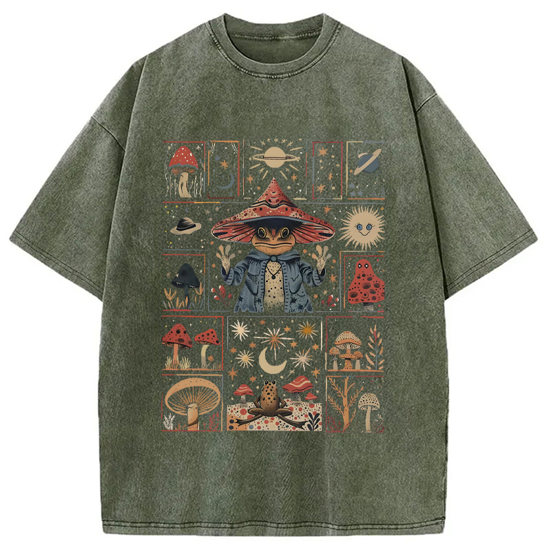 Modecanvas Frog Wizard Washed T-Shirt