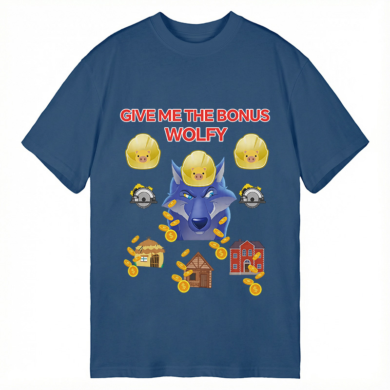 Modecanvas Give Me The Bonus Wolfy Funny DTG Printing Classic T-Shirt-modecanvas