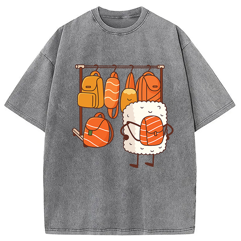 Modecanvas Sushi Is Selecting Backpacks Washed T-Shirt