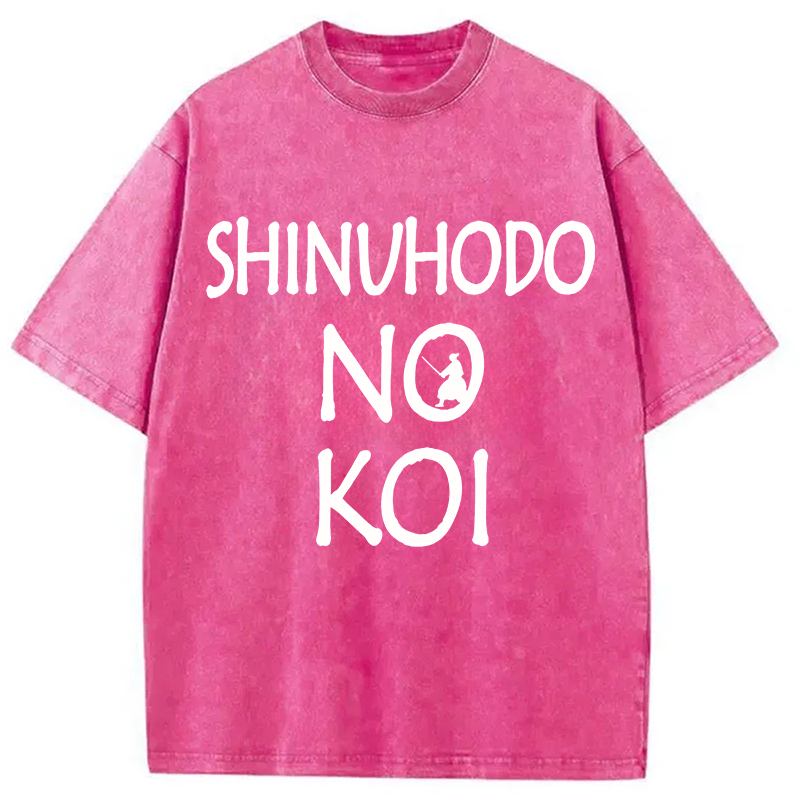 Modecanvas No Koi DTG Printing Washed T-Shirt