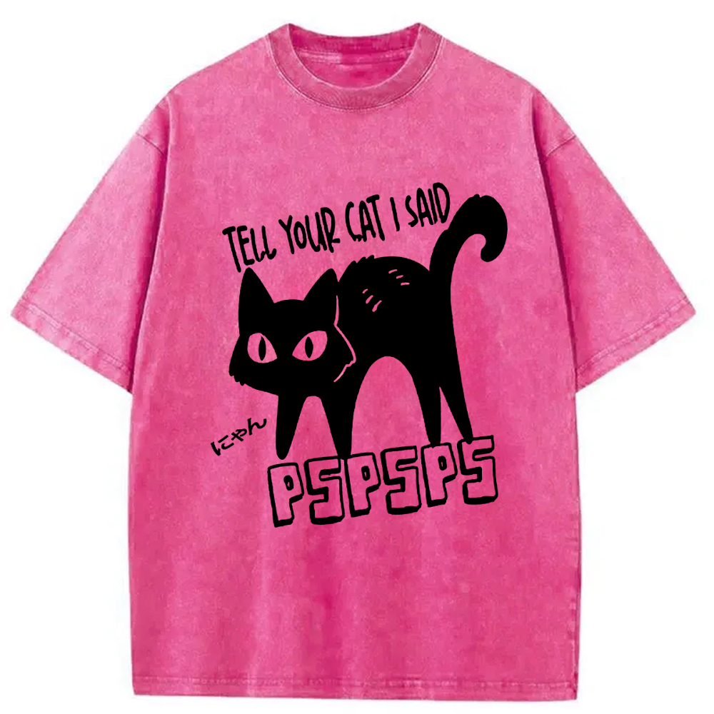 Modecanvas Attract Cats Washed T-Shirt
