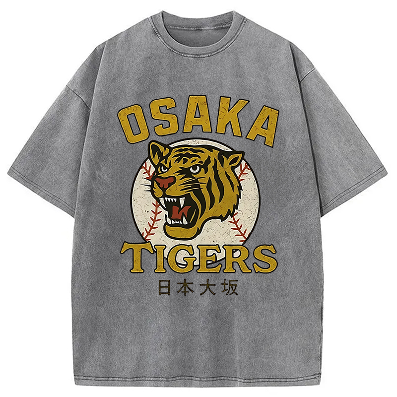 Modecanvas Funny Osaka Tigers Washed T-Shirt
