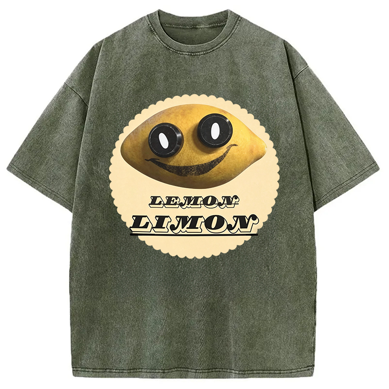 Modecanvas Poppys Playtime Limon DTG Printing Washed T-Shirt