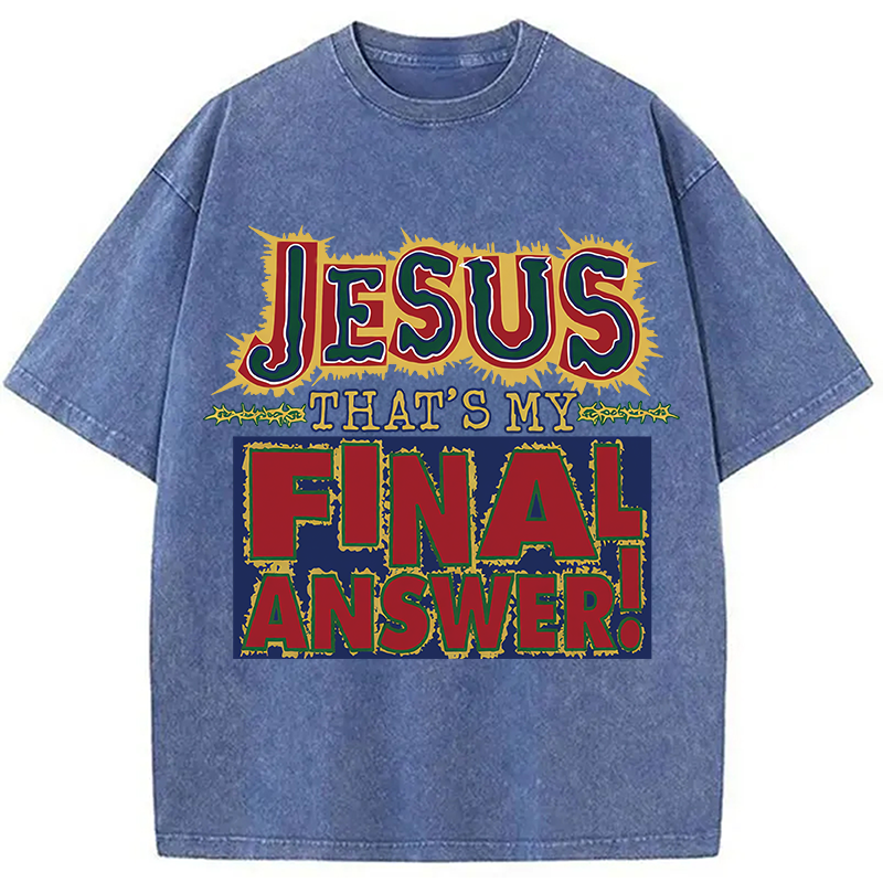 Modecanvas Jesus Bible Holy DTG Printing Washed T-Shirt
