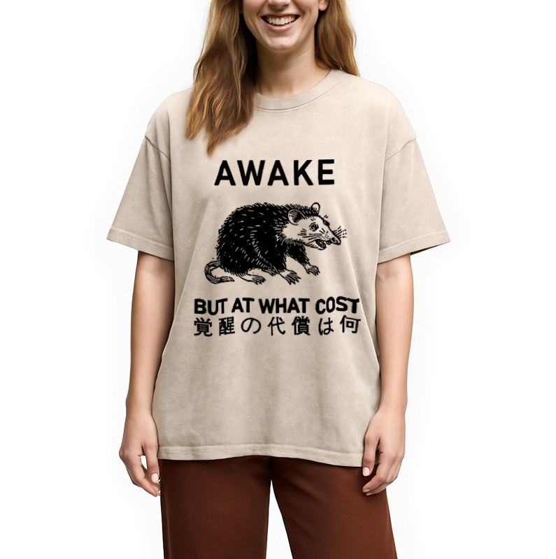 Modecanvas Desperate Possum Washed T-Shirt