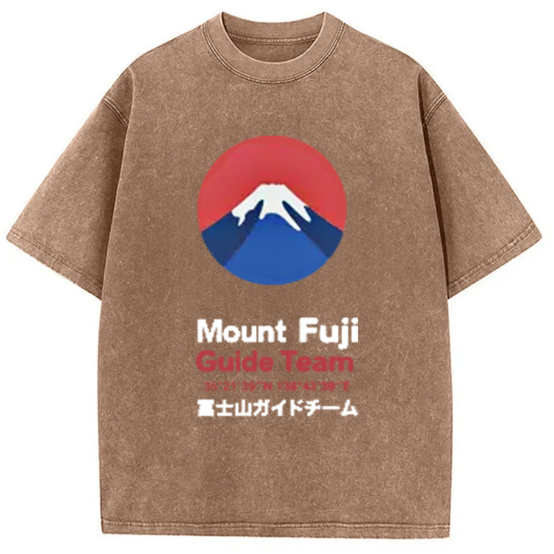 Modecanvas Japanese Mount Fuji Snow Washed T-Shirt