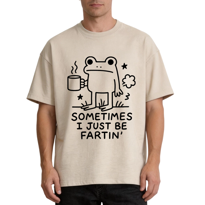 Modecanvas Sometimes A Frog Just Needs To Fart DTG Printing Washed T-Shirt