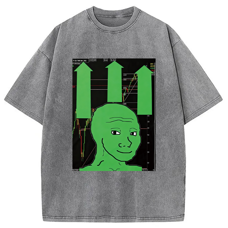 Modecanvas Wojak Hodls Forever DTG Printing Washed T-Shirt