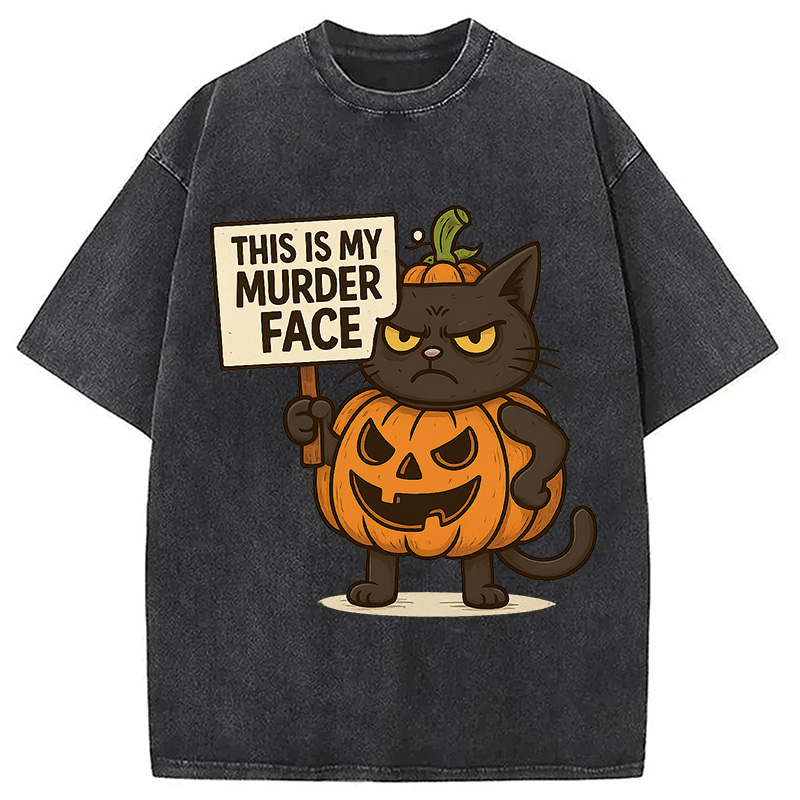 Modecanvas This Is My Murder Face Washed T-Shirt