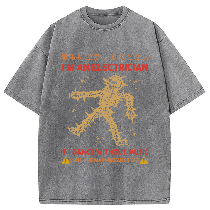 Modecanvas Dancing Electrician Washed T-Shirt
