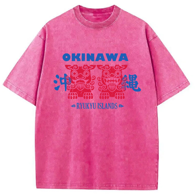 Modecanvas Okinawa Mascot Washed T-Shirt