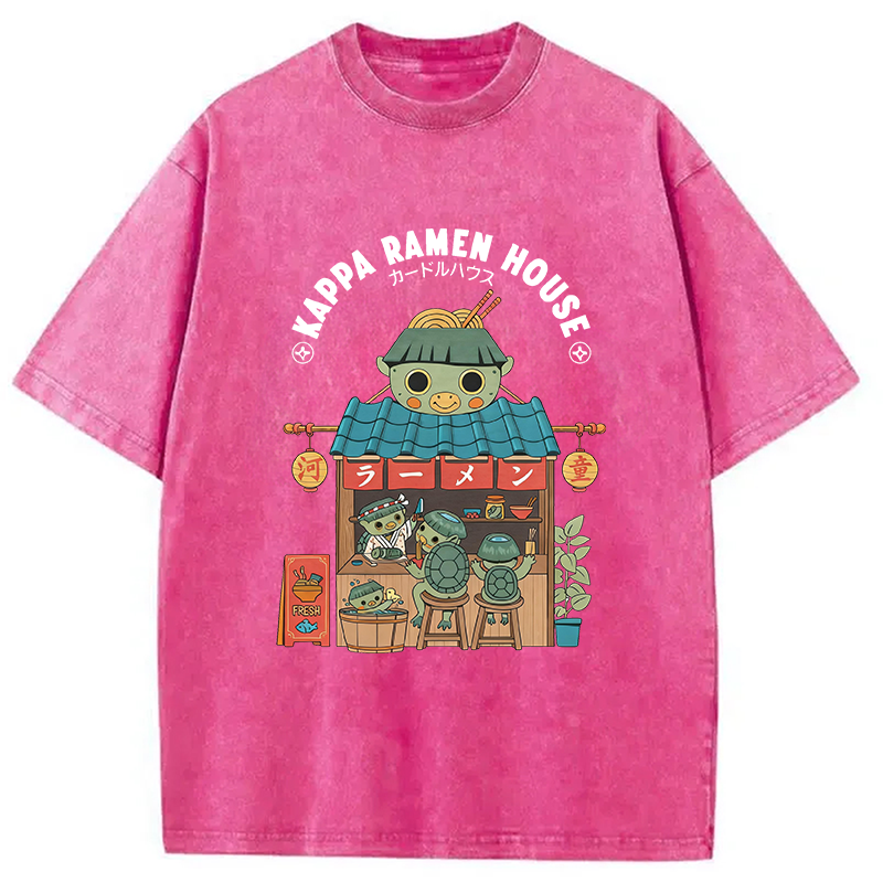 Modecanvas Kappa Ramen House DTG Printing Washed T-Shirt