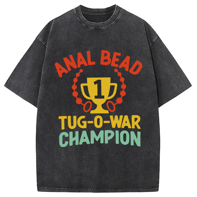 Modecanvas Anal Bead Funny Humorous DTG Printing Washed T-Shirt