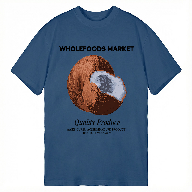Modecanvas Coconut Print DTG Printing Classic T-Shirt-modecanvas