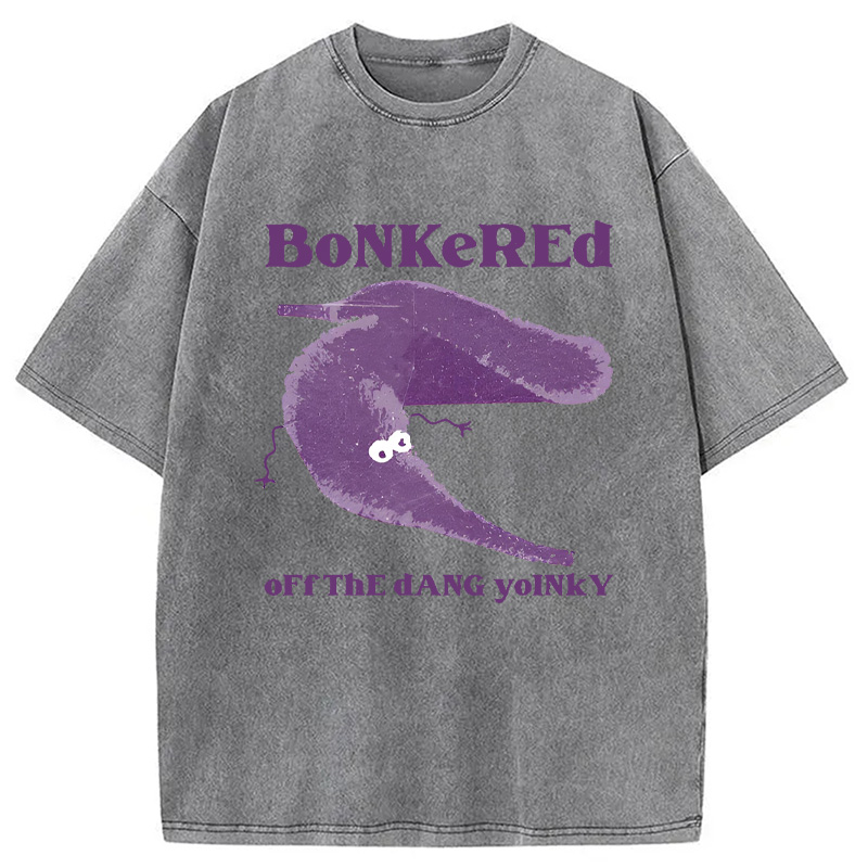 Modecanvas Bonkered of The Dang Yoinky Washed T-Shirt-modecanvas