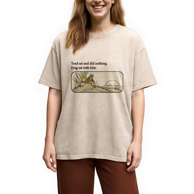 Modecanvas Frog And Toad Vintage Washed T-Shirt