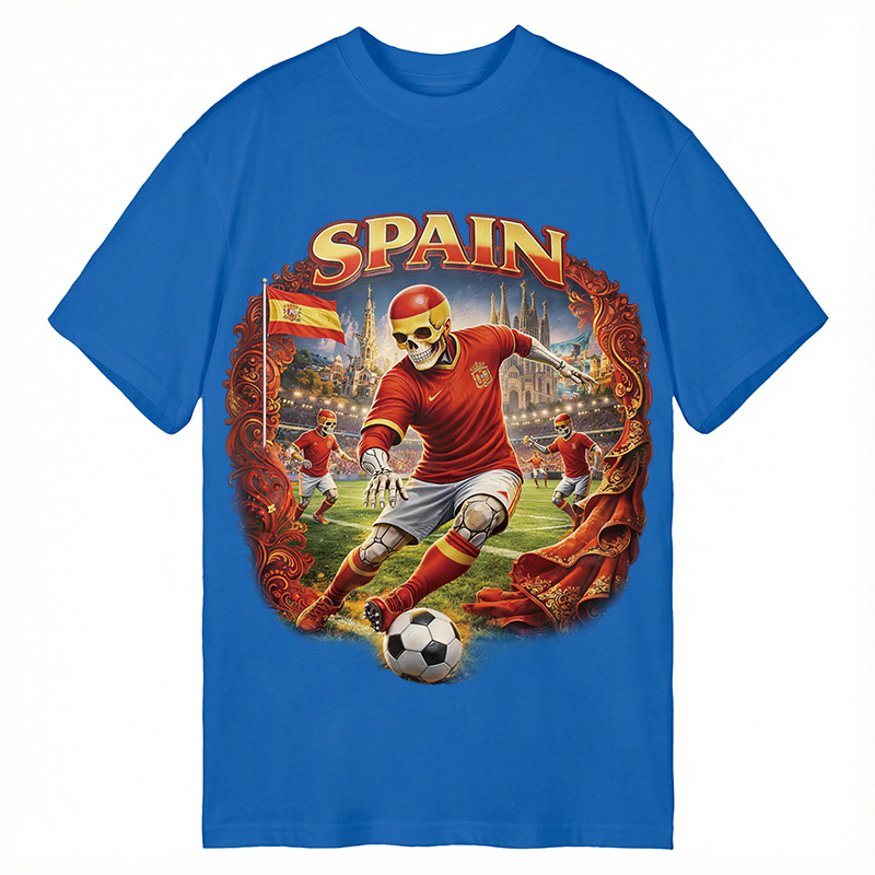 Modecanvas Spain Soccer Vintage DTG Printing Classic T-Shirt-modecanvas
