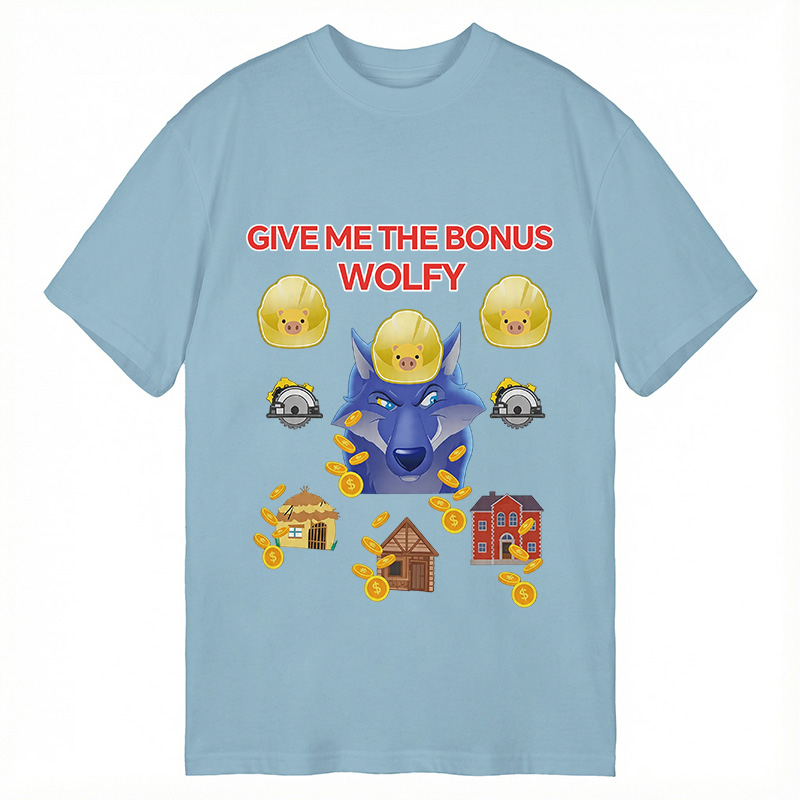 Modecanvas Give Me The Bonus Wolfy Funny DTG Printing Classic T-Shirt-modecanvas