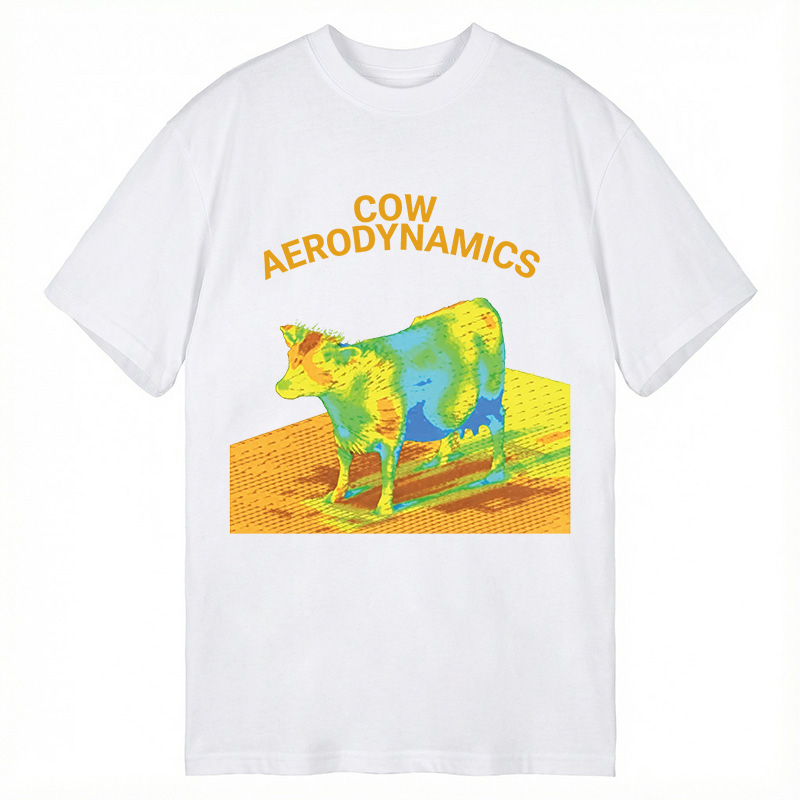 Modecanvas Cow Aerodynamics DTG Printing Classic T-Shirt-modecanvas