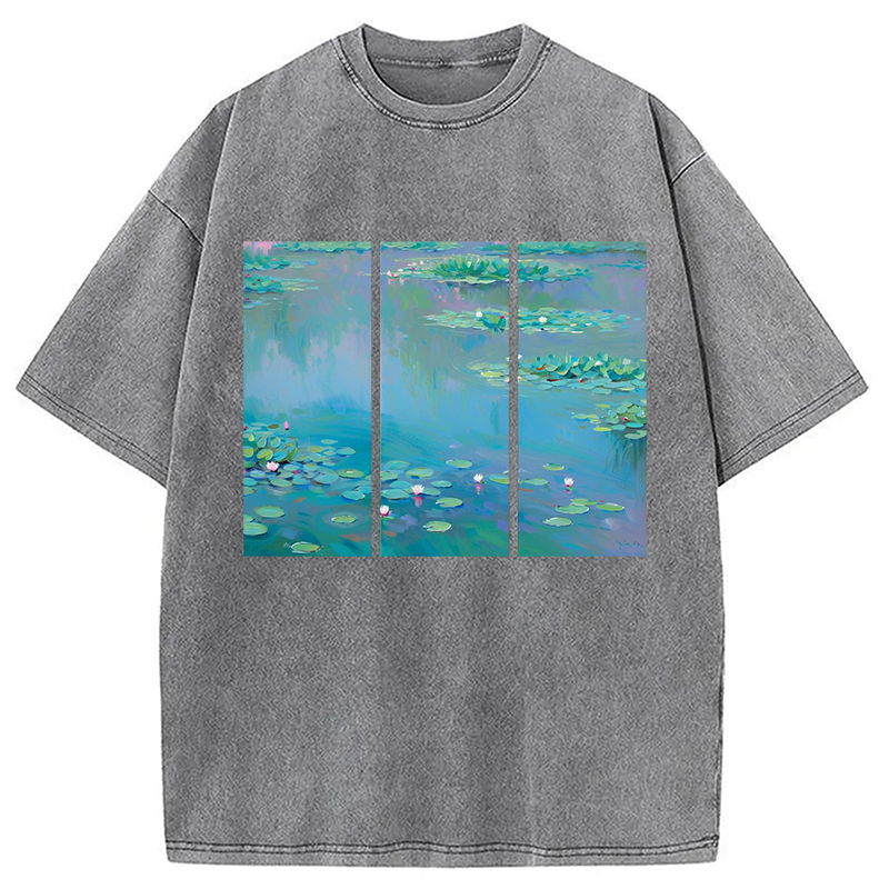 Modecanvas Claude Monet Water Washed T-Shirt
