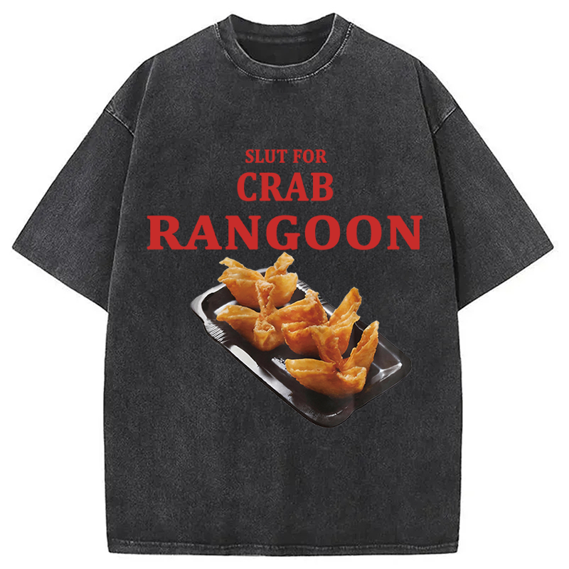 Modecanvas Funny Crab Rangoo Meme Washed T-Shirt