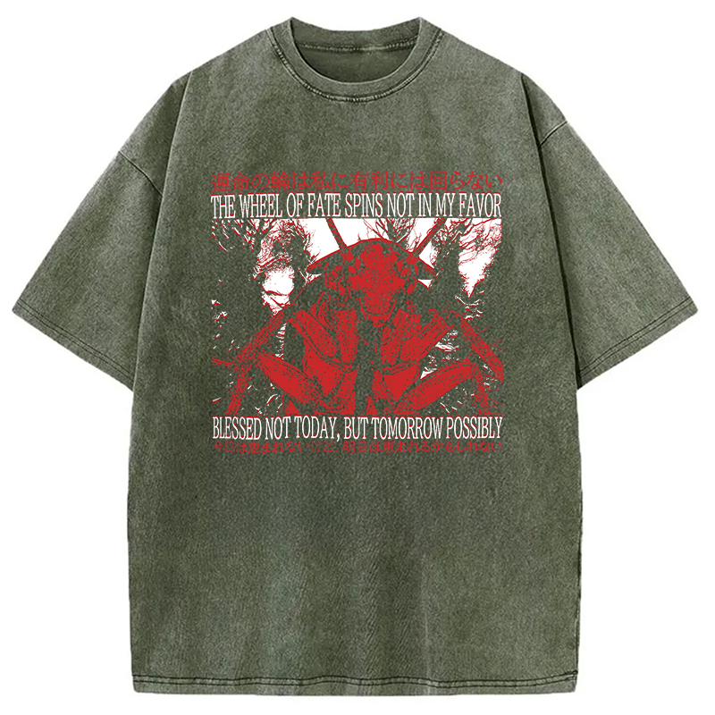 Modecanvas The Wheel Of Fate Cockroach Washed T-Shirt