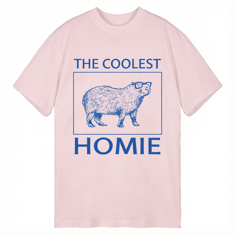 Modecanvas THE COOLEST HOMIE DTG Printing Classic T-Shirt-modecanvas