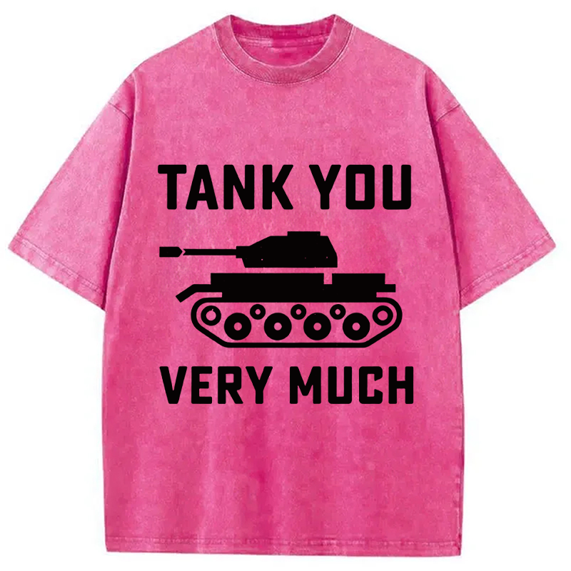 Modecanvas Tank You Very Much DTG Printing Washed T-Shirt
