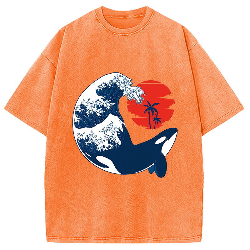 Modecanvas The Killer Wave Washed T-Shirt