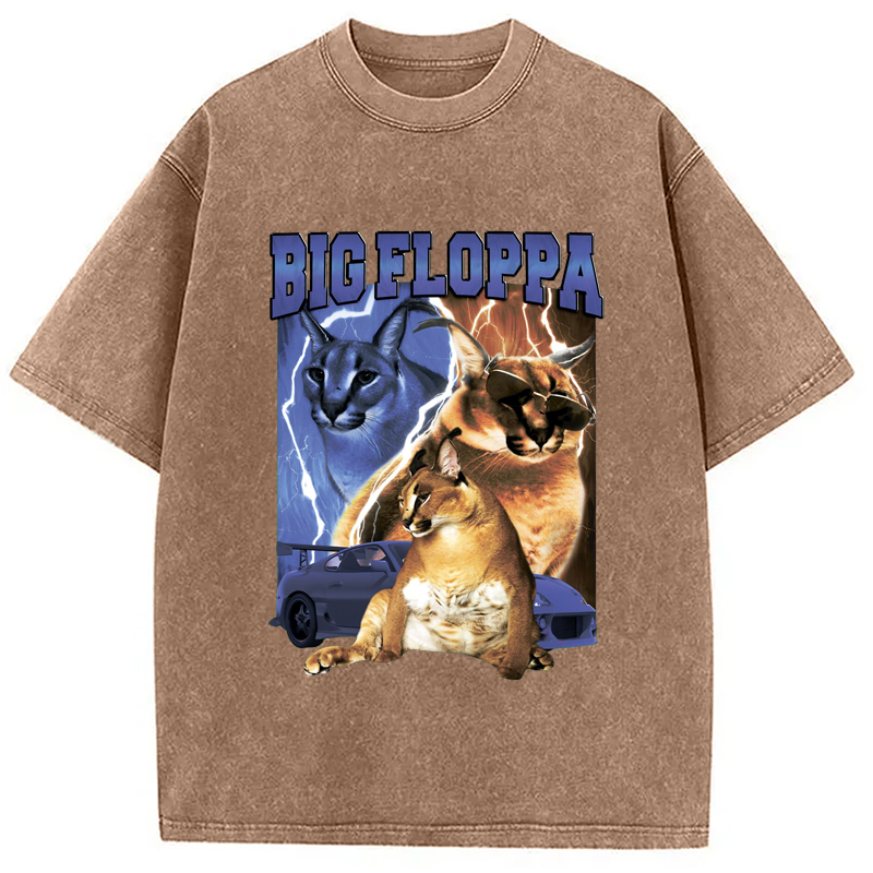 Modecanvas BIG FLOPPA VINTAGE RAP Washed T-Shirt