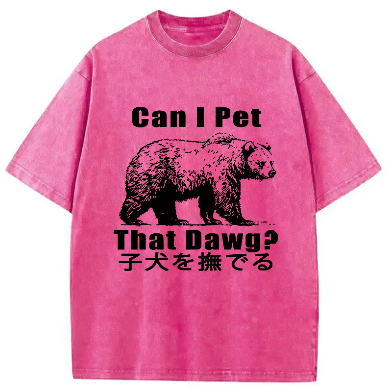 Modecanvas Pet The Bear Washed T-Shirt