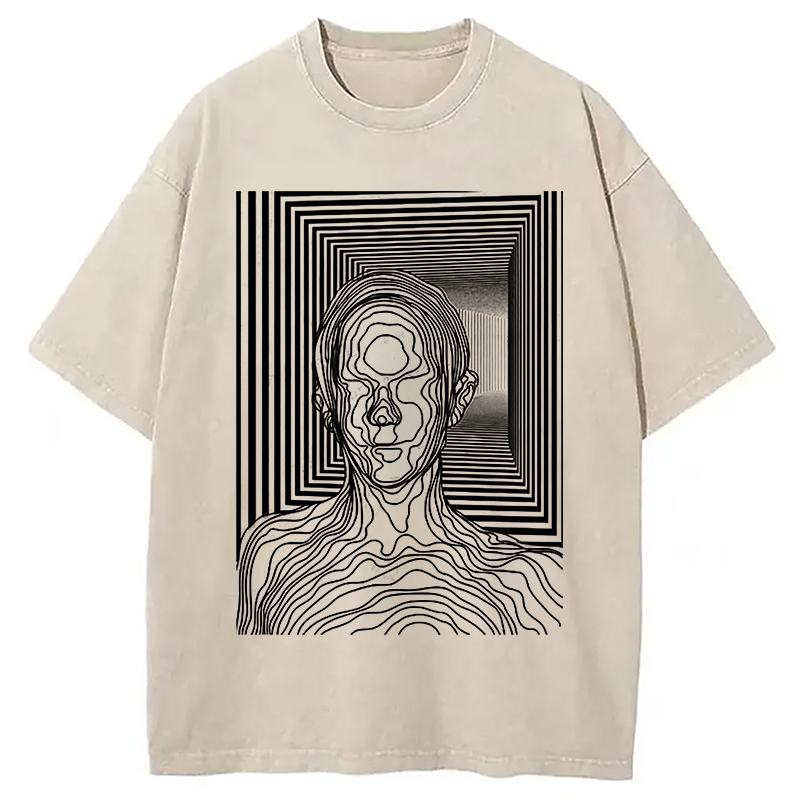 Modecanvas Utopia Journey DTG Printing Washed T-Shirt-modecanvas