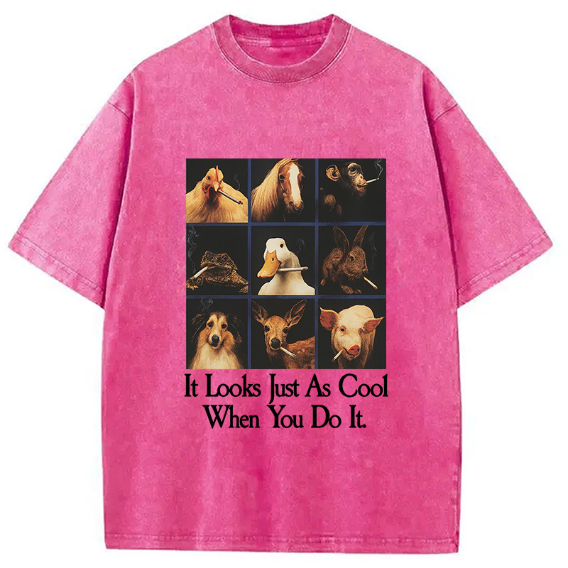 Modecanvas It Looks Just As Stupid When You Do It Washed T-Shirt