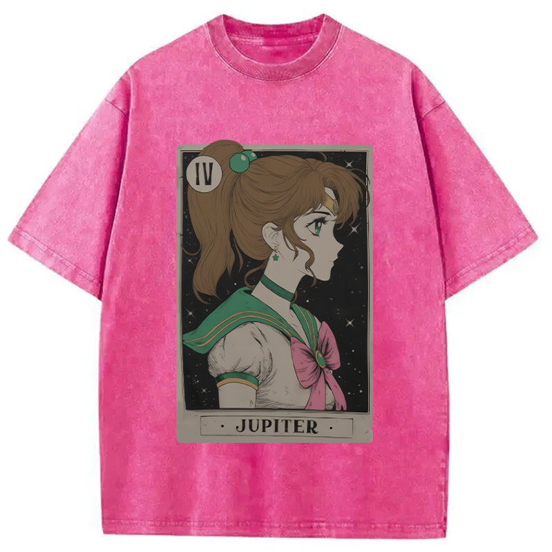 Modecanvas Jupiter Tarot Card Washed T-Shirt