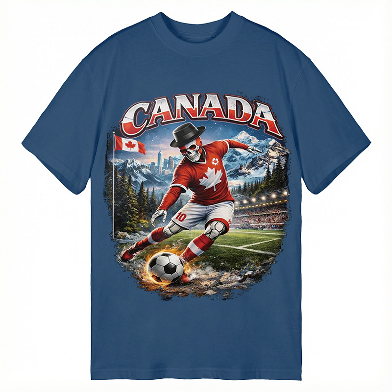 Modecanvas Canada Soccer Vintage DTG Printing Classic T-Shirt-modecanvas