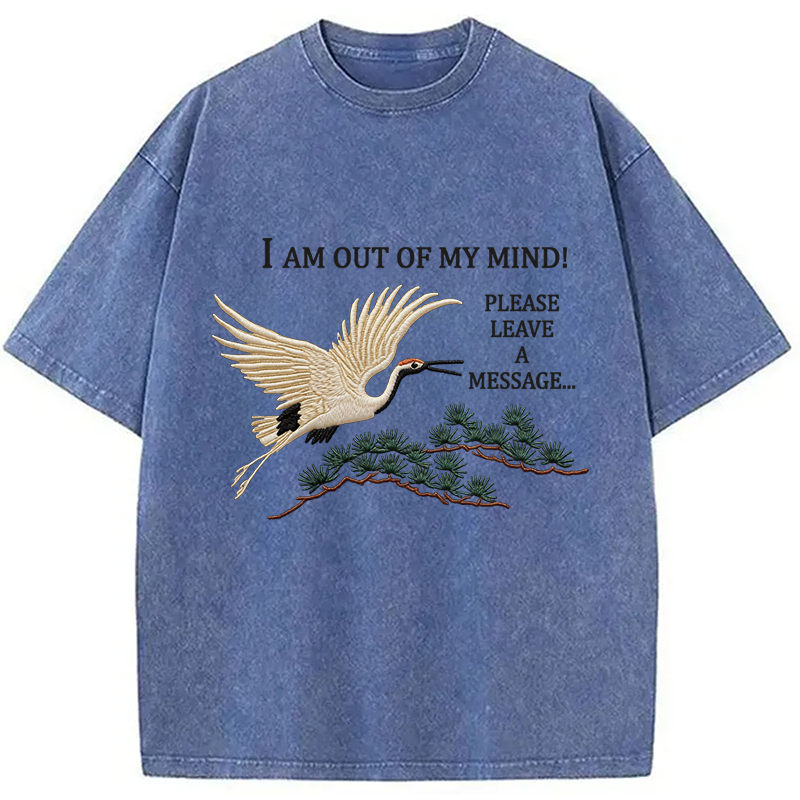 Modecanvas Out Of My Mind DTG Printing Washed T-Shirt