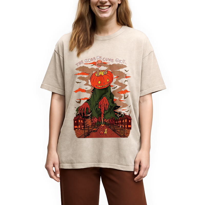 Modecanvas The Cree Ps Cime Out DTG Printing Washed T-Shirt