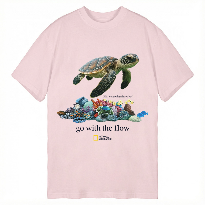 Modecanvas Go With The Flow 2001 DTG Printing Classic T-Shirt-modecanvas