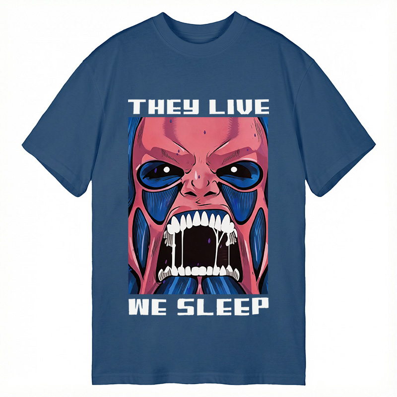 Modecanvas They Live We Sleep DTG Printing Classic T-Shirt-modecanvas