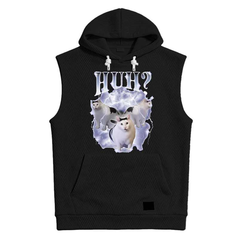 Modecanvas Huh Cat Chonky Ben Meme Hooded Tank