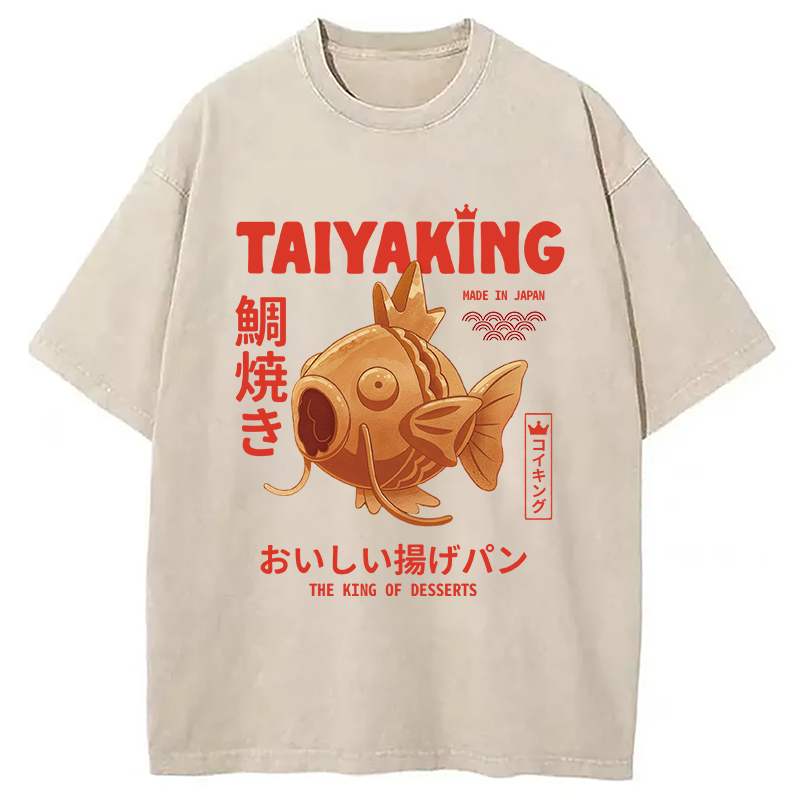 Modecanvas Thick Fish Roll DTG Printing Washed T-Shirt